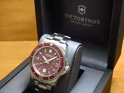 NEW VICTORINOX Maverick GS Red Dial Stainless Steel Men's Watch Item No. 241604  • $450