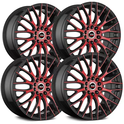 (Set Of 4) Spec 1 SP-55 18x8 5x112/5x4.5  +38mm Black/Red Wheels Rims 18  Inch • $888.84