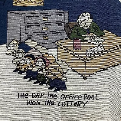 Jacquard Tapestry Square Day Office Pool Won Lottery Butts Mooning Boss Funny  • £24.11