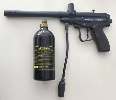 Spyder Victor Paintball  Gun W/8  Barrel Empty CO2 Cartridge. • $40