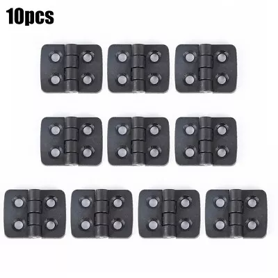 10x Small Hinges Mini Plastic Black Door Bearing Butt Cabinet ABS Hinge UK • £3.69