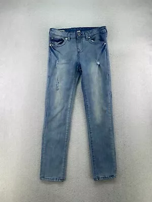 True Religion Youth Girls Size 16 Light Wash Geno Relaxed Slim Jeans • $16.95