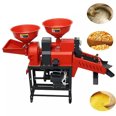 220V 130-170kg/h Rice Miller Crusher Peeler Millet Corn 2.2KW 2Screen Big Infeed • $1255