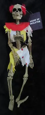 Halloween Hanging Skeleton Move/Bend/Pose Red Hair Tattered Cloth Realistic NWT • $24.99