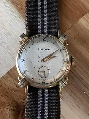 Vintage 1951 Men's Bulova Manual Wind Watch W/ Fancy Lugs • $24