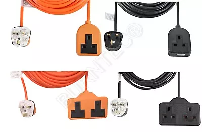 Impact Resistant Extension Lead 1 & 2 Gang Orange/Black 5M / 10M Electric Garden • £14.99