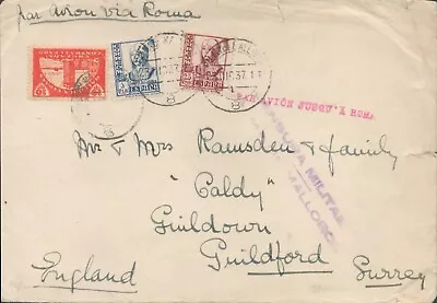 1937 Spain Censored Cover Mallorca - Balearic Islands Stamp - To England • $2.94