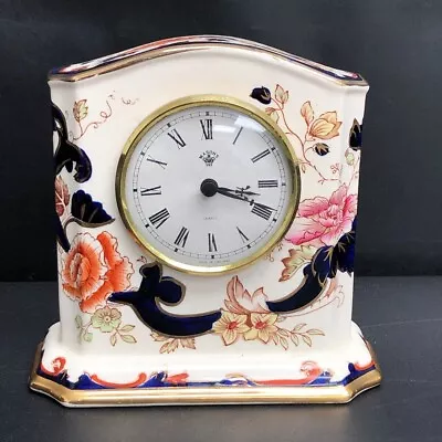 Masons Mandalay Mantle Clock Hand Painted Floral Ceramic Ironstone -CP • $9.94