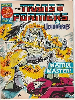 Marvel UK 1988 TRANSFORMERS #187 VF G1 Visionaries Space Pirates Comics • $12