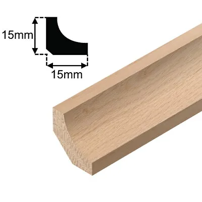 Scotia Coving Oak Decorative Trim Moulding Beading Wooden Timber Edging • £3.86