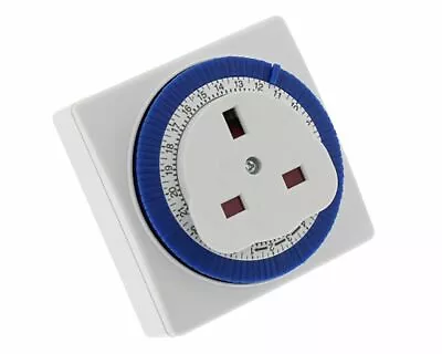 Plug-in Timer - 24 Hour Programmable 3 Pin UK Main Wall Home Plug Socke • £7.15