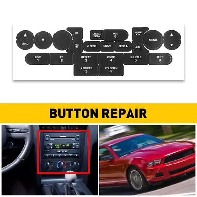 For FORD BUTTON RADIO DECALS MUSTANG F-150 EXPLORER FOCUS EXPEDITION SHAKER REPA • $10.20