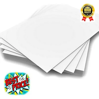 A5 A4 A3 A2 White Card Stock Sheets Thin Cards Blanks Paper Plain Smooth Any Gsm • £1.99