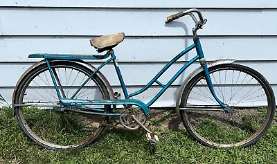 Vintage 1960’s Murray Jet Fire Bicycle For Women Aqua Blue Project Bike • $125