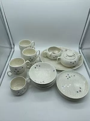 W S GEORGE ATOMIC STARBURST CELESTE DINNERWARE Set • $175