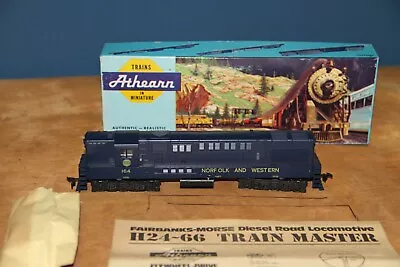 Anthearn HO H24-66 Diesel Locomotive Norfolk & Western Blue Lighted Tested Works • $75