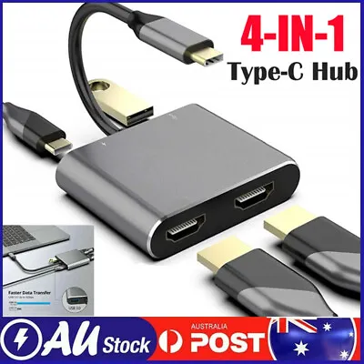 $17.39 • Buy Adapter USB 3.0 Docking Station Type-C To Dual HDMI USB C Hub Screen Expansion