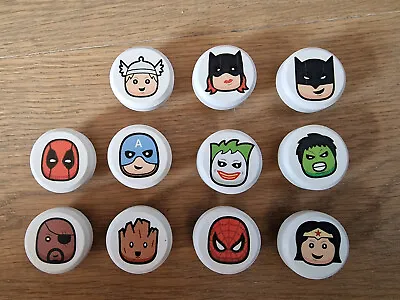 SUPER HERO - Hand Crafted - Wooden Drawer Knob - 40mm - Ikea Replacement - UK  • £4