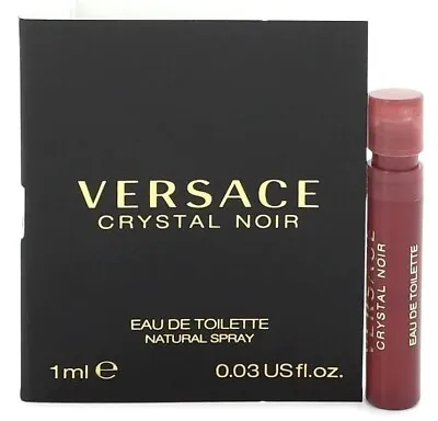 1 Vial Sample VERSACE CRYSTAL NOIR For Women 0.03 Oz 1 Ml Eau De Toilette Spray • $7.99