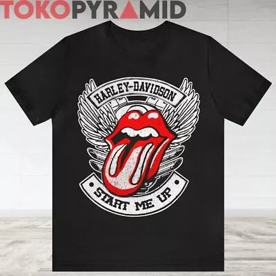 Vintage Harley-Davidson Rolling Stones Start Me Up Rare T-shirt • $6.99