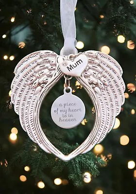 XMAS GIFT Memory Of Mum Dad Nana  Christmas Gift /Angel Wings Pendant Memorial • £3.99