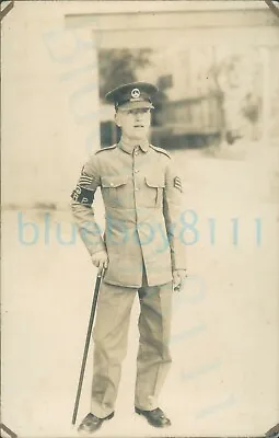 1928 1st South Wales Borderers  Sergeant Williams Pace Stick Portrait Photo • £20.84