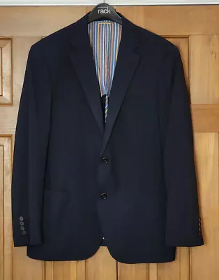 IBIZA Lightweight Striped Navy Wool 2 Btn  Blazer 44R  (44  Chest) • $49.99