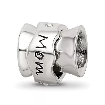 Silver Reflections Crystals I Love You Spinner Bead QRS3420 • £57.70