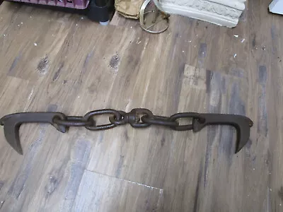 Vintage Warren Axe Co.. Logging Chain W/Two Hammer-In Dog Hooks • $95