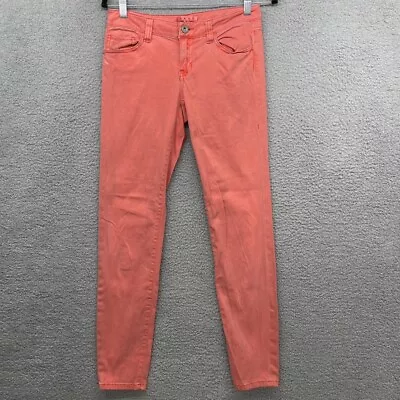 Cabi Womens Jeans Skinny Orange Canvas Denim Cotton Stretch Pockets Size 2 • $9