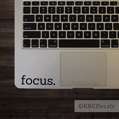 Focus - Vinyl Decal Mac Apple Logo Laptop Sticker Macbook Decal Motivation • $4