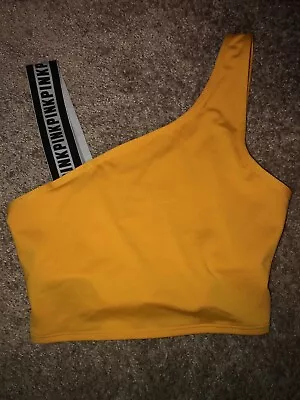 Yellow Victorias Secret PINK Ultimate Unlined Sports Bra Size Small • $5.50