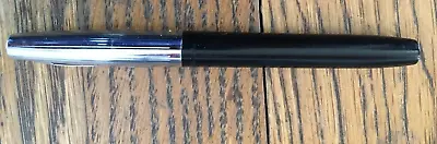Vintage Sheaffer Student Pen Hooded Nib Black & Chrome M Nib W/ New Cartridge • $8