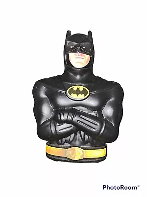 Vintage 1989 BATMAN Coin BANK With Original Plug~DC Comics 7.25  Michael Keaton • $19