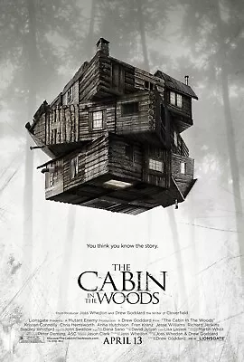 2012 The Cabin In The Woods Movie Poster 11X17 Dana Marty Holden Jules Curt 🍿 • $12.83