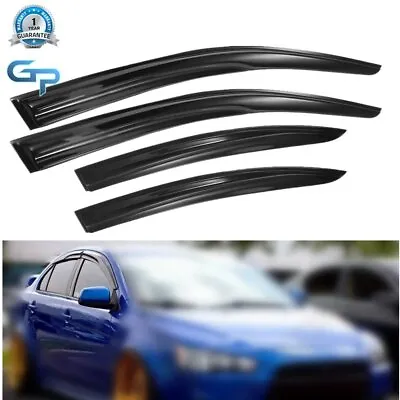 Window Vent Visor For 2008-2017 Mitsubishi Lancer Rain Sun Deflector 4x Tape On • $25.27