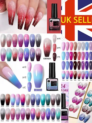 £3.98 • Buy Thermal Colour Changing UV Gel Polish Soak Off Nail Art Glitter Varnish Gradient