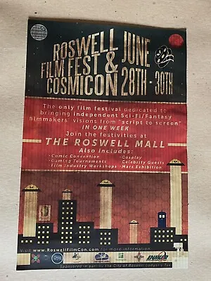 Vintage Original UFO Poster Roswell NM COSMICON Film Festival Advertisement • $42