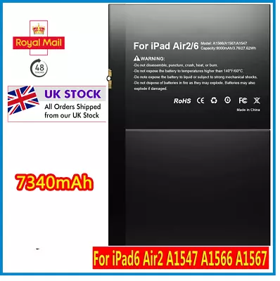 £15.99 • Buy Replacement Battery For IPad Air 2nd Generation A1566, A1567, A1547 IPad Air 2