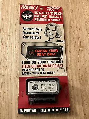 Vintage RARE NOS FEDTRO ELECTRO CAR SEAT BELT SIGNAL LIGHT SEALED UNUSED 1965 • $49.99