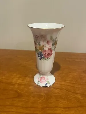 Mikasa Floral Vase 6  High 3 1/4  Opening Perfect Condition • $25