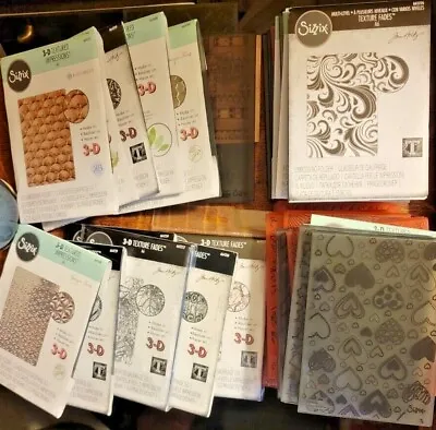 Pick From 24 Tim Holtz Sizzix Ellison 3D Textures Embossing Folders • $6