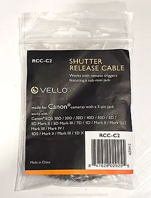 Vello RCC-C@ Shutter Release Cable For Canon • $7