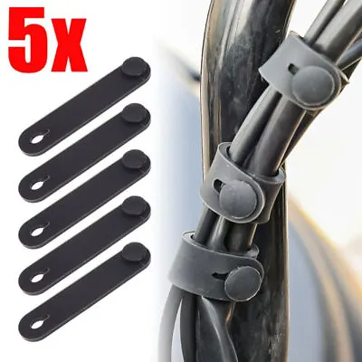 5x Rubber Black Bands Motorcycle Parts Frame Securing Cable Ties Wiring Harness • $6.99