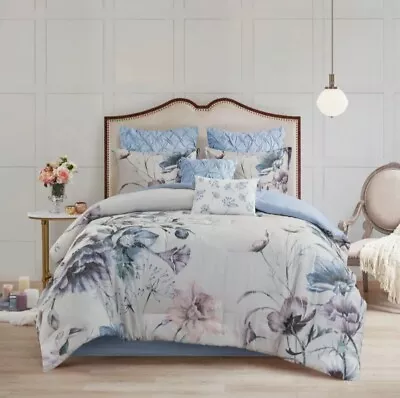 Madison Park /Cassandra Cotton Blend Comforter Set-Colorful Floral Print. King  • $102