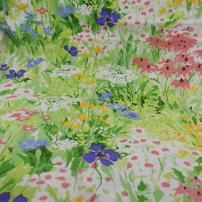 Greeff Fabric Pick Flower Printed England Spring Beauties Warner & Sons 53 X48  • £81.77
