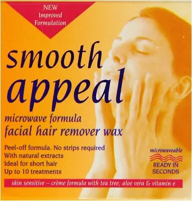 Smooth Appeal Microwave Formula Facial Hair Remover Wax 40g • £10.86