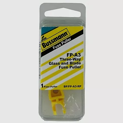 Bussmann Buss 3-Way Glass & Blade Fuse Puller Remover 20 Amp FP-A3 BP/FP-A3-RP • $8.05