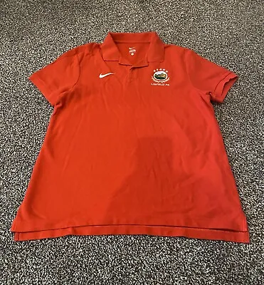 Men’s Red Linfield Football Club Nike Polo Shirt Size Large Excellent Condition • £15