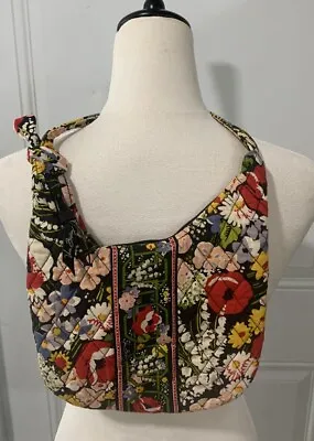 Vera Bradley Red Olivia Handbag Poppy Fields Floral Quilted Shoulder Purse • $22.50